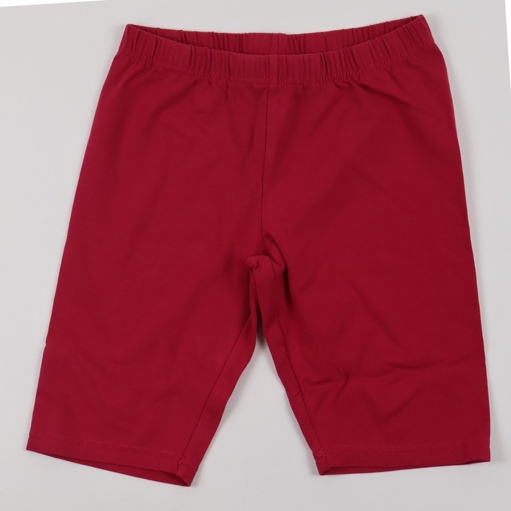 Hanna Andersson Bike Shorts Red Solid Size 10 Kids Cotton Blend NWOT